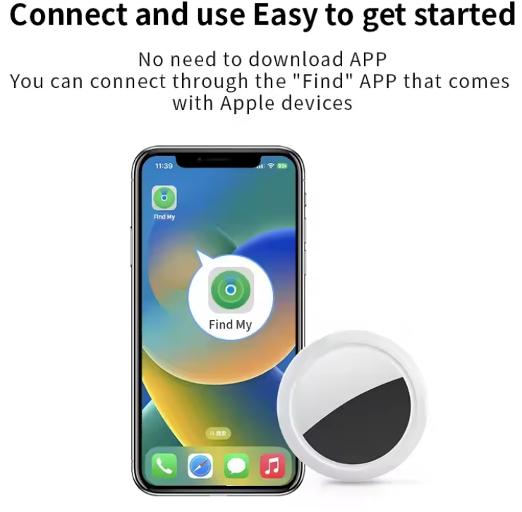 Tracky™ – Smart GPS Tracker Compatible with iPhone (Find My)